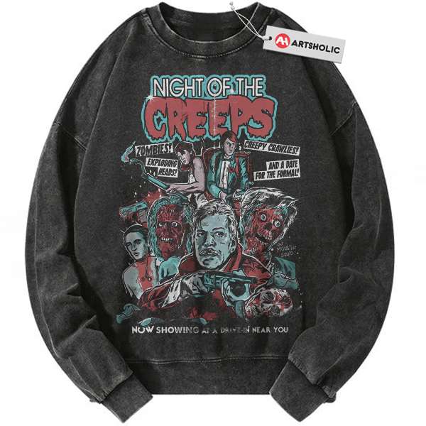 Night of the Creeps Sweatshirt, Halloween Sweatshirt, Horror Movie Sweatshirt, Vintage Sweater