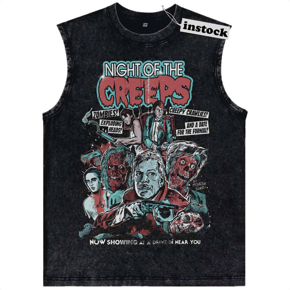 Night of the Creeps Tank Top, Halloween Tank Top, Horror Movie Tank Top, Vintage Tank Top