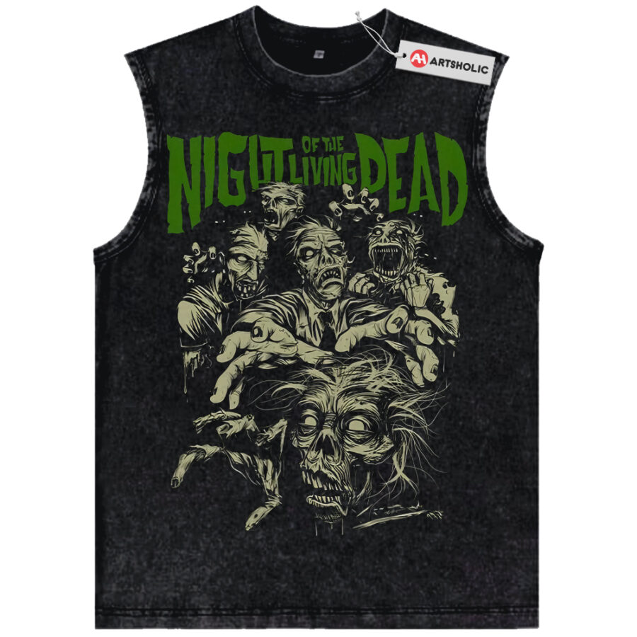 Alternative view of Night of the Living Dead Tank Top, Horror Movie Tank Top, Halloween Tank Top, Vintage Tank Top