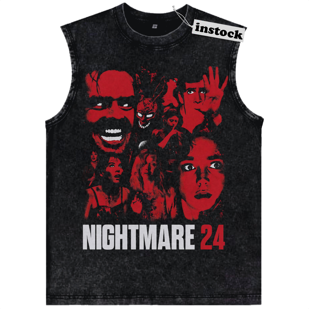 Nightmare 24 Tank Top, Halloween Tank Top, Horror Movie Tank Top, Vintage Tank Top