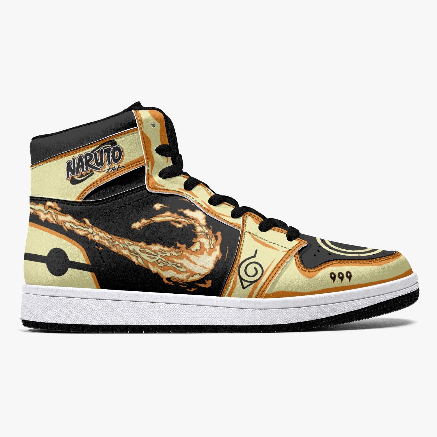 Nine-Tails Chakra mode Ninja Shippuden Custom Sneaker Mid 1 Basketball Shoes - Otaku Hall
