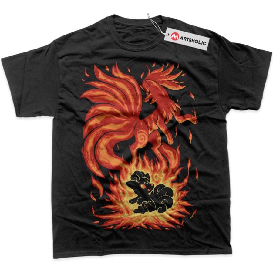 Alternative view of Ninetales Shirt, Vulpix Shirt, Pokemon Shirt, Anime Shirt, Graphic Tee