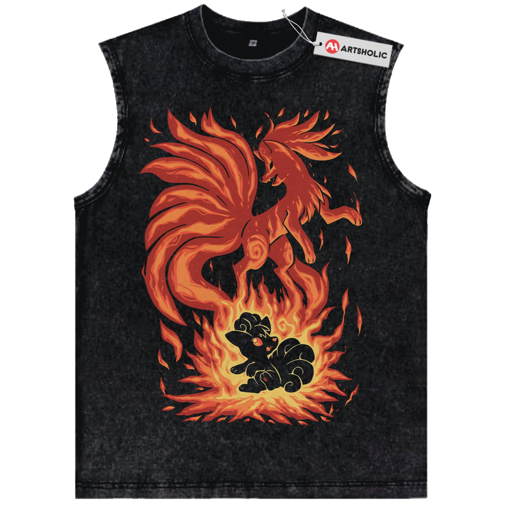 Ninetales Tank Top, Vulpix Tank Top, Pokemon Tank Top, Anime Tank Top, Vintage Tank Top