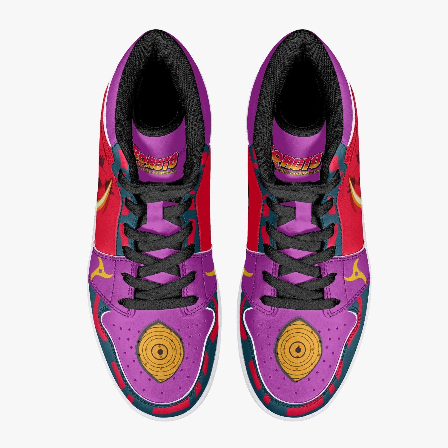 Alternative view of Ninja Boruto Momoshiki Custom Sneaker Mid 1 Basketball Shoes - Otaku Hall