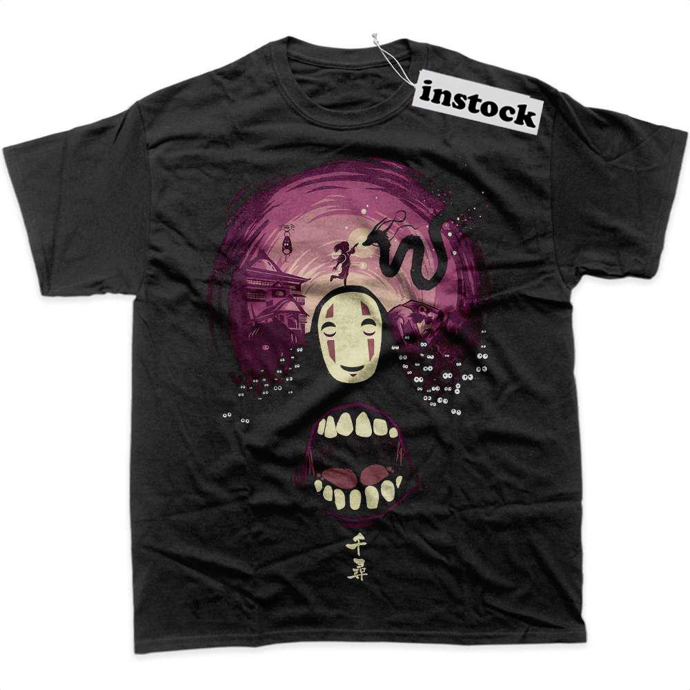 No Face - Spirited Away Shirt, Studio Ghibli Shirt, Anime Shirt, Graphic T-Shirt