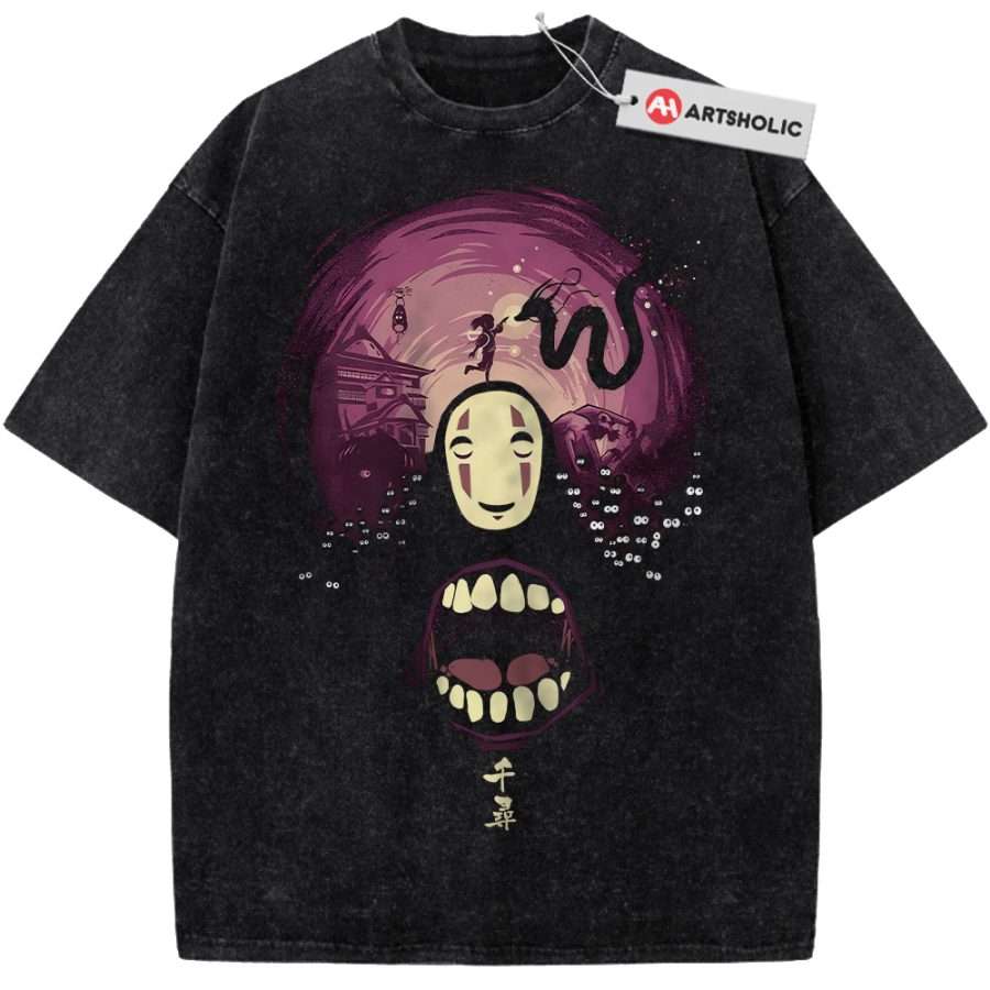 Alternative view of No Face - Spirited Away Shirt, Studio Ghibli Shirt, Anime Shirt, Vintage T-Shirt