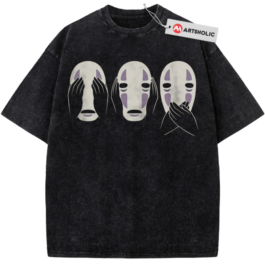 Alternative view of No Face Shirt, Spirited Away Shirt, Studio Ghibli Shirt, Anime Shirt, Vintage T-Shirt