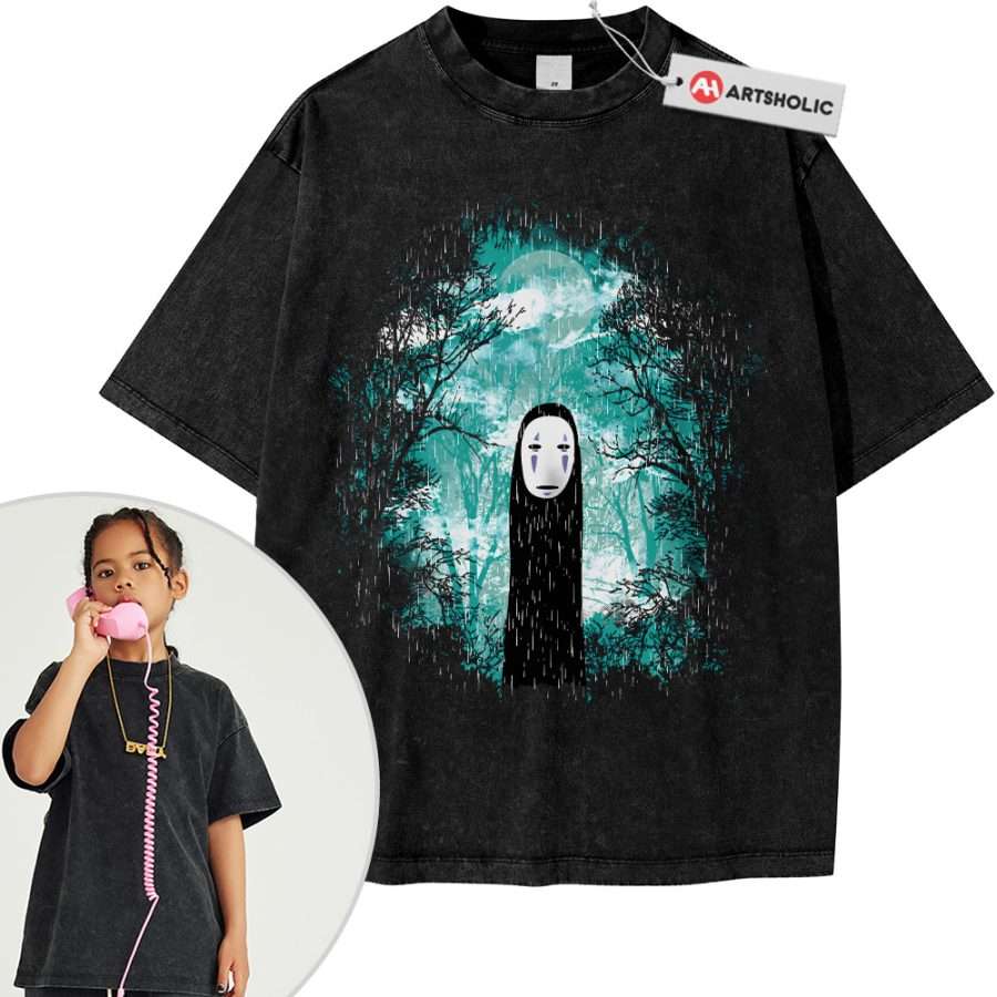 Alternative view of No Face Tee For Kids, Spirited Away Tee For Kids, Studio Ghibli Tee For Kids, Anime Tee For Kids, Vintage Tee For Kids
