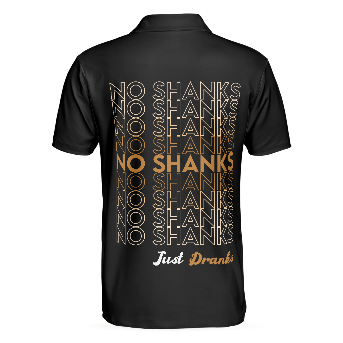 Alternative view of No Shanks Just Dranks The 19th Hole Polo Shirt, Argyle Pattern Beer Polo Shirt, Golf Shirt For Beer Lovers