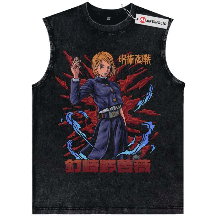 Alternative view of Nobara Kugisaki Tank Top, Jujutsu Kaisen Tank Top, Anime Tank Top, Vintage Tank Top