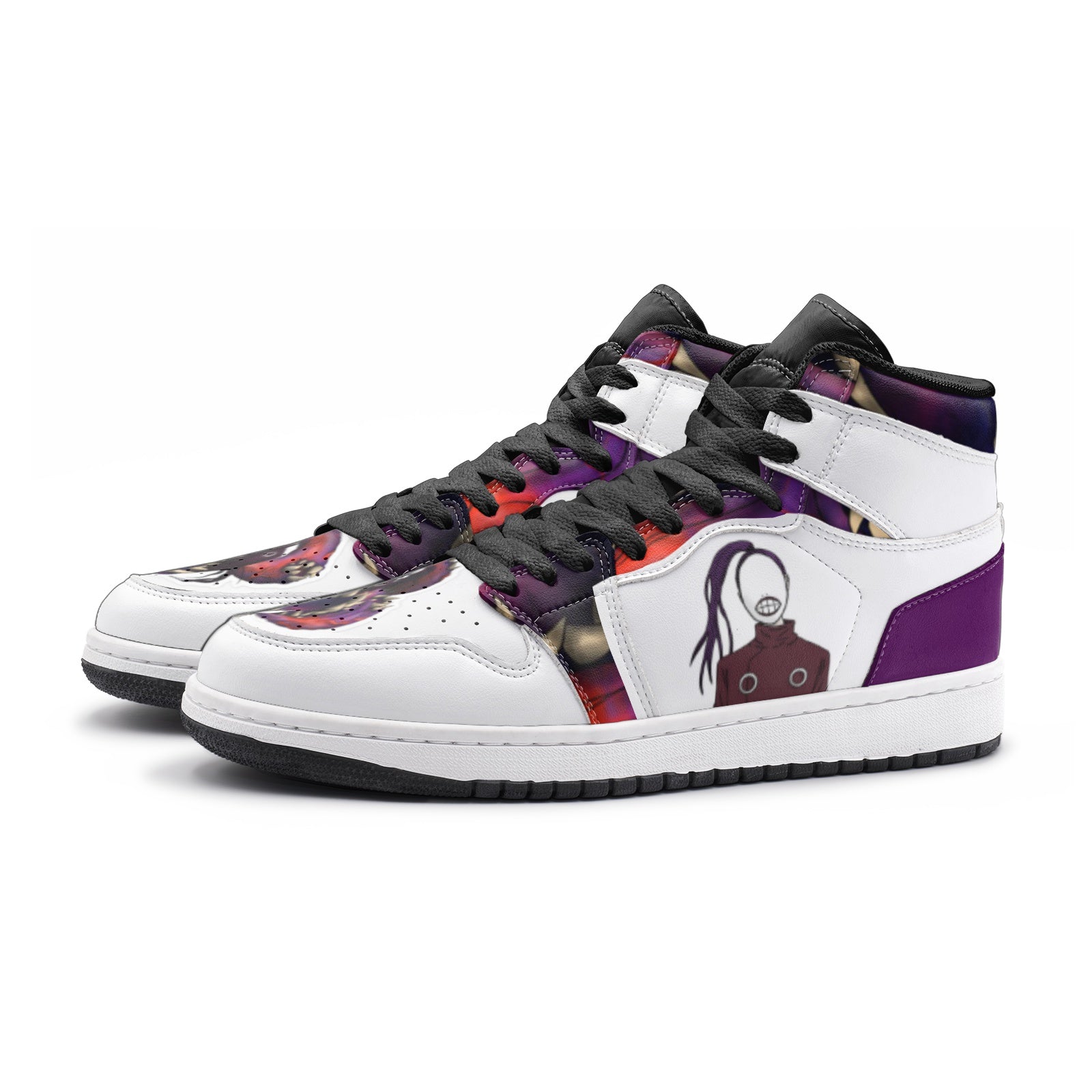 Alternative view of Noro Tokyo Ghoul Custom Sneaker Mid 1 Basketball Shoes - Otaku Hall