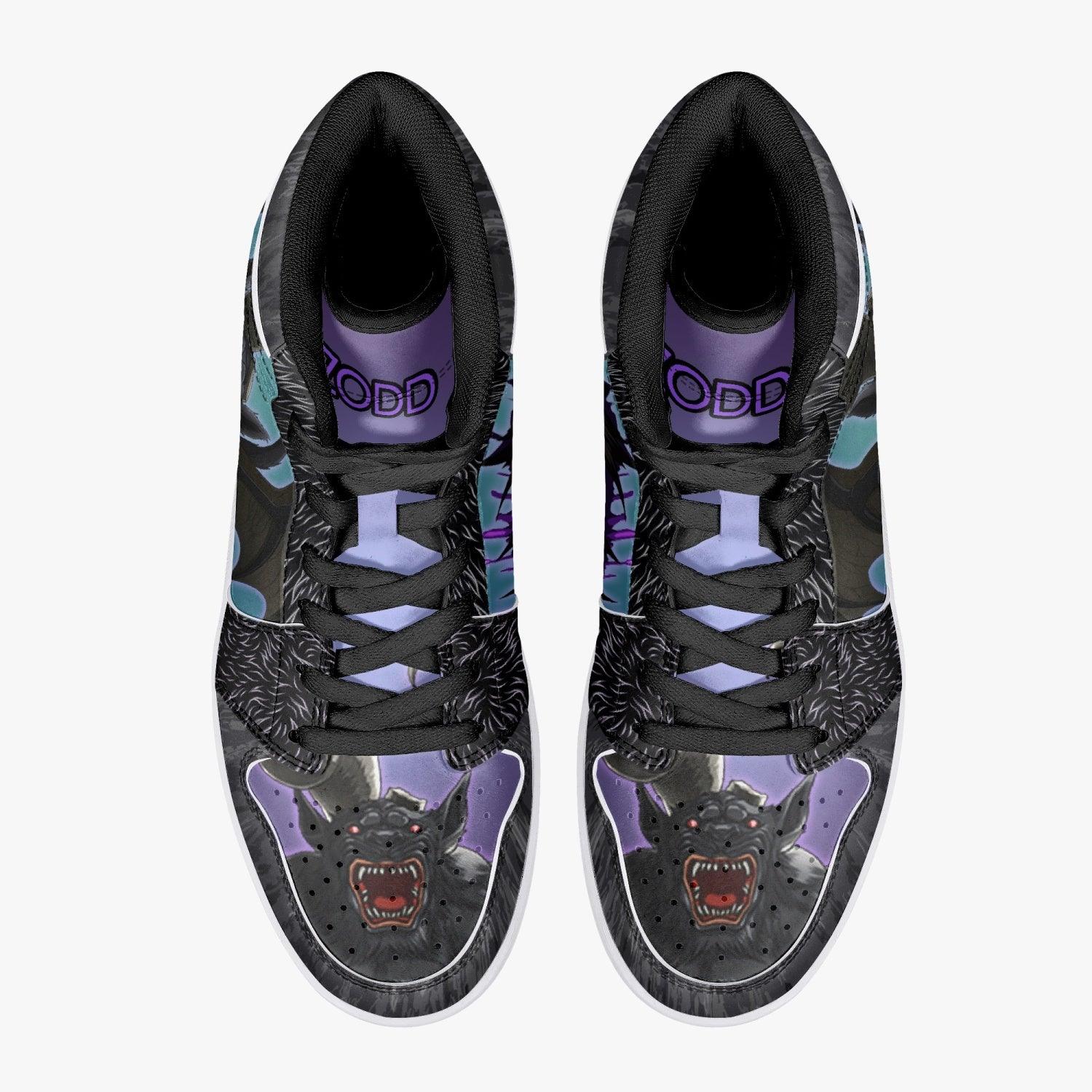 Alternative view of Nosferatu Zodd Beruseruku Custom Sneaker Mid 1 Basketball Shoes - Otaku Hall