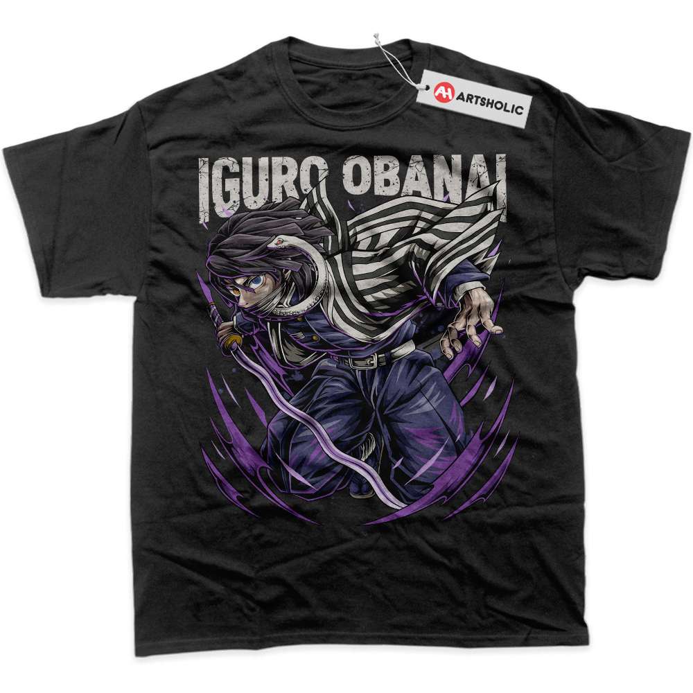 Alternative view of Obanai Iguro Shirt, Demon Slayer Shirt, Anime Shirt, Graphic T-Shirt