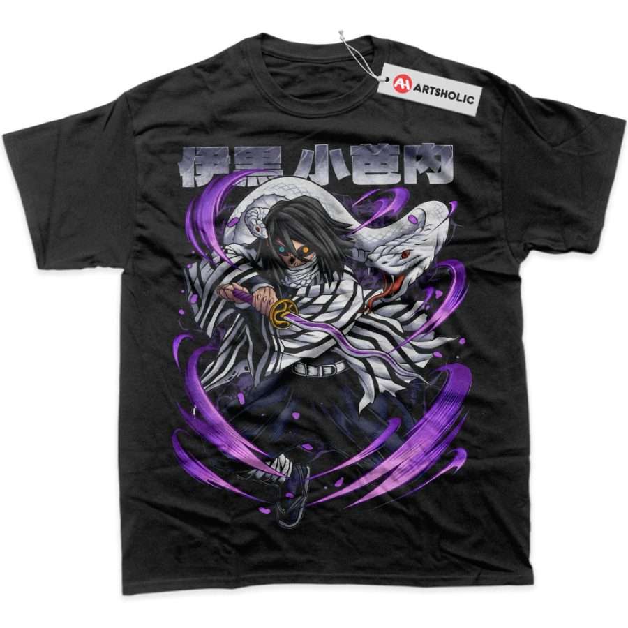 Alternative view of Obanai Iguro Shirt, Demon Slayer Shirt, Anime Shirt, Graphic T-Shirt