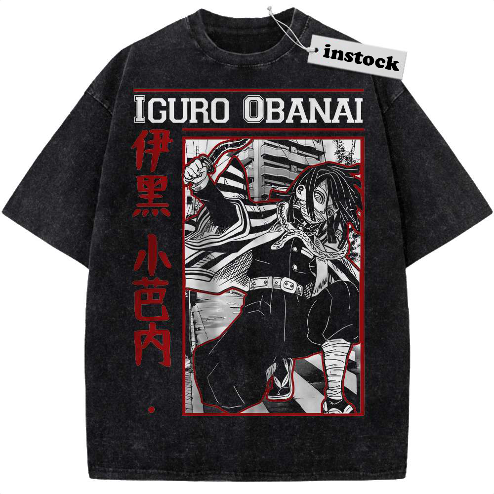 Obanai Iguro Shirt, Demon Slayer Shirt, Anime Shirt, Vintage T-Shirt