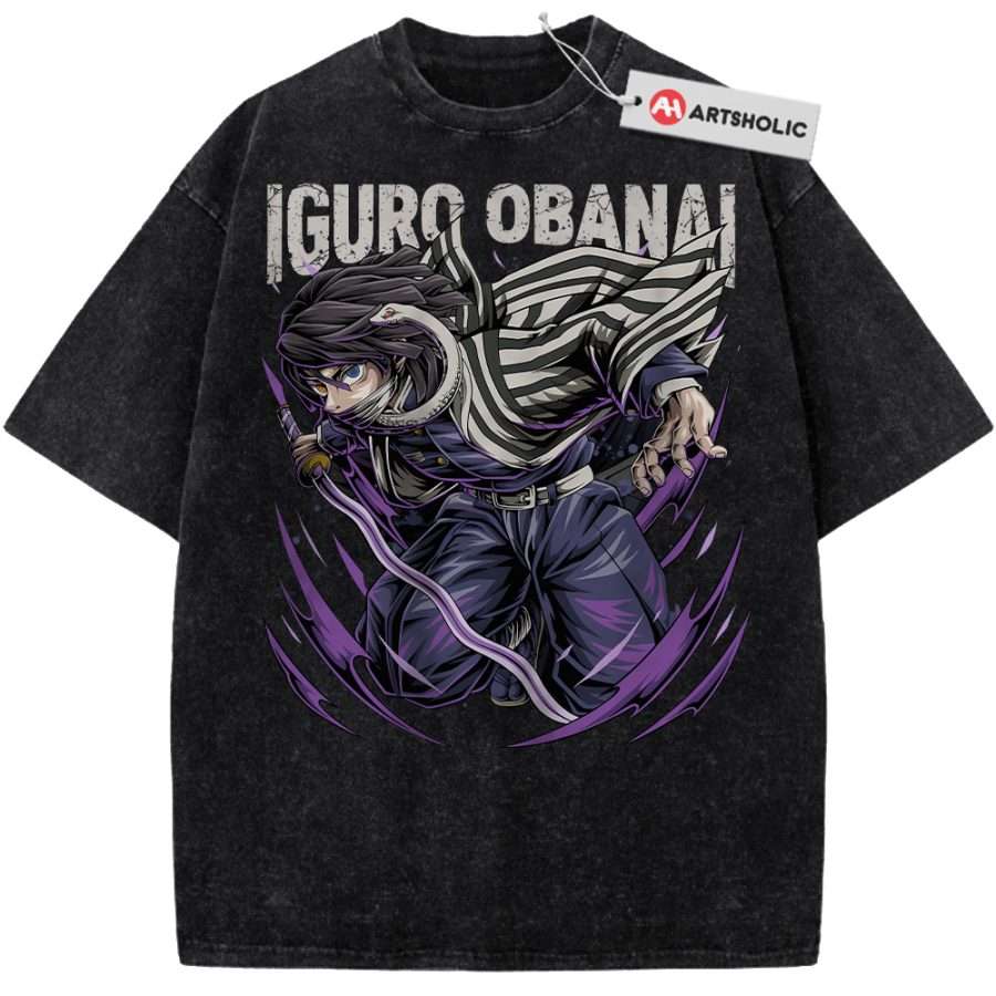 Alternative view of Obanai Iguro Shirt, Demon Slayer Shirt, Anime Shirt, Vintage T-Shirt