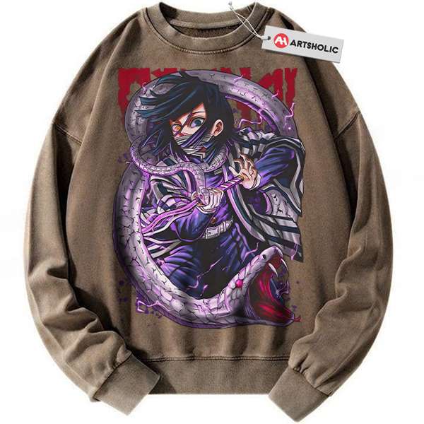 Alternative view of Obanai Iguro Sweatshirt, Demon Slayer Sweatshirt, Anime Sweatshirt, Vintage Sweatshirt