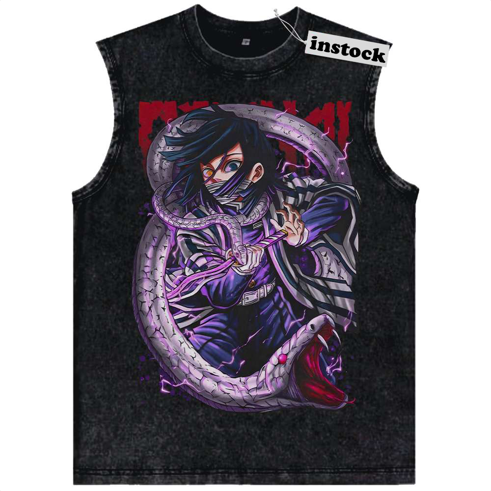 Obanai Iguro Tank Top, Demon Slayer Tank Top, Anime Tank Top, Vintage Tank Top