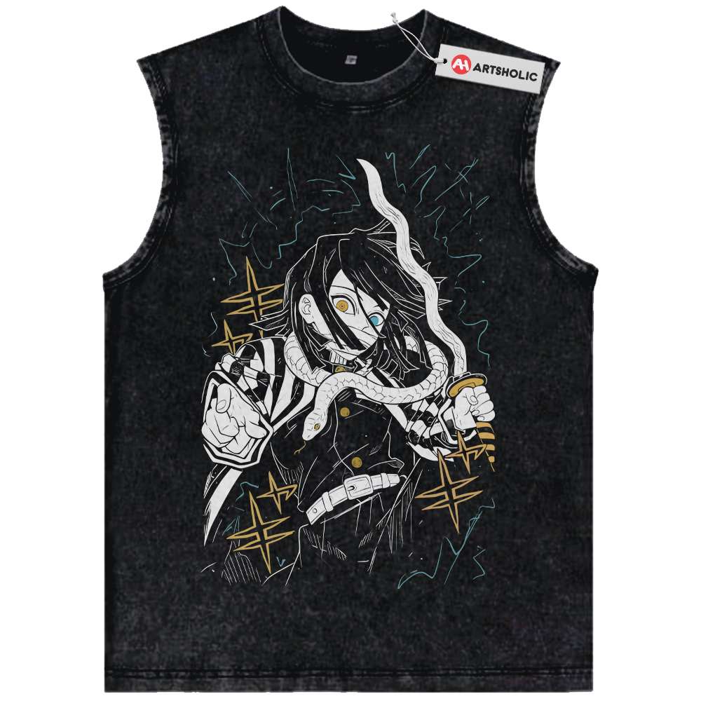 Obanai Iguro Tank Top, Demon Slayer Tank Top, Anime Tank Top, Vintage Tank Top