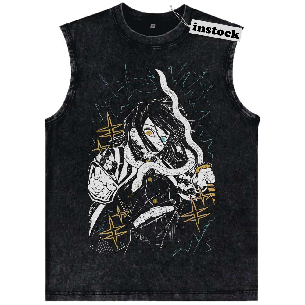 Obanai Iguro Tank Top, Demon Slayer Tank Top, Anime Tank Top, Vintage Tank Top