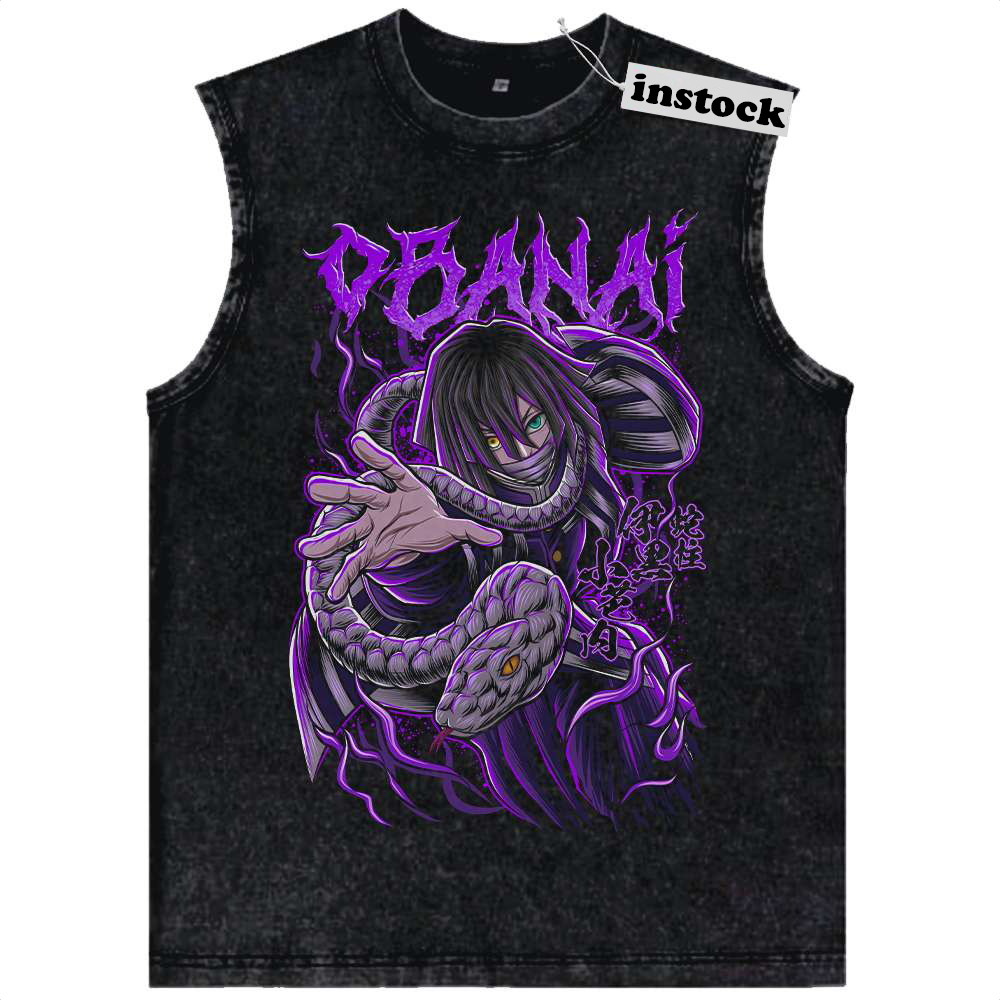 Obanai Iguro Tank Top, Demon Slayer Tank Top, Anime Tank Top, Vintage Tank Top