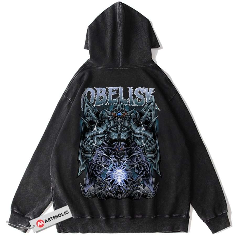 Alternative view of Obelisk the Tormentor Hoodie, Anime Hoodie, Vintage Hoodie