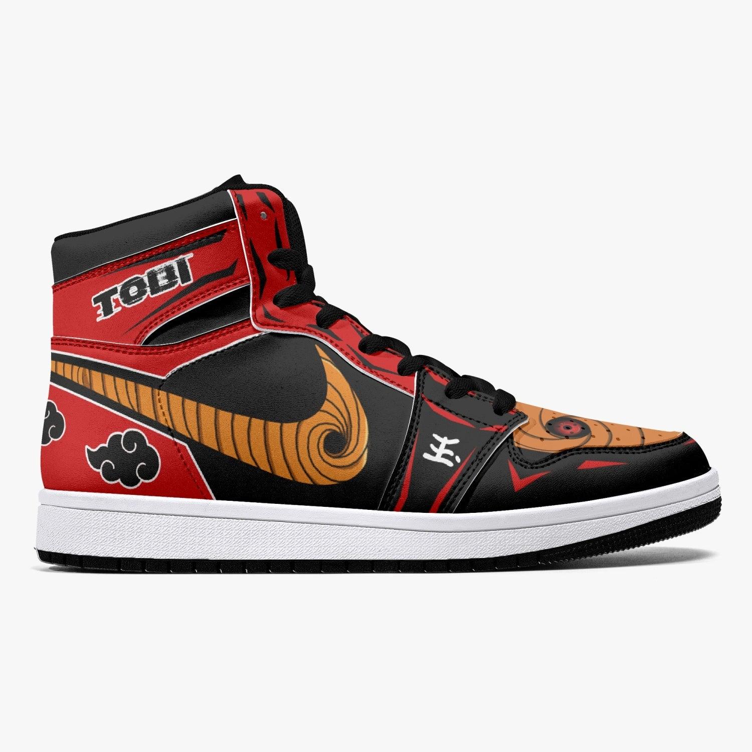 Obito Tobi Clan Red Cloud Ninja Custom Sneaker Mid 1 Basketball Shoes - Otaku Hall