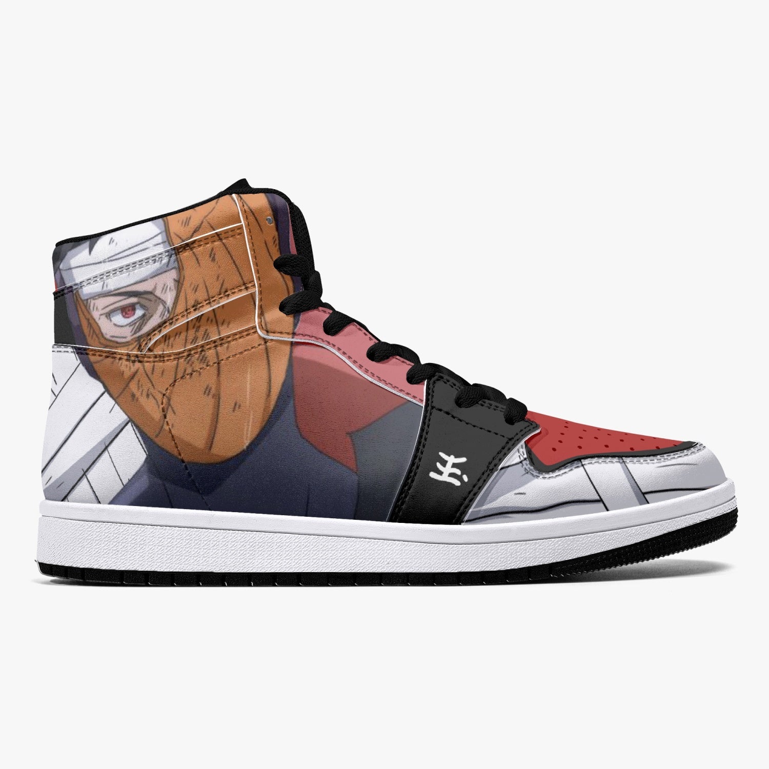 Obito Tobi Clan Reveal Ninja Custom Sneaker Mid 1 Basketball Shoes - Otaku Hall