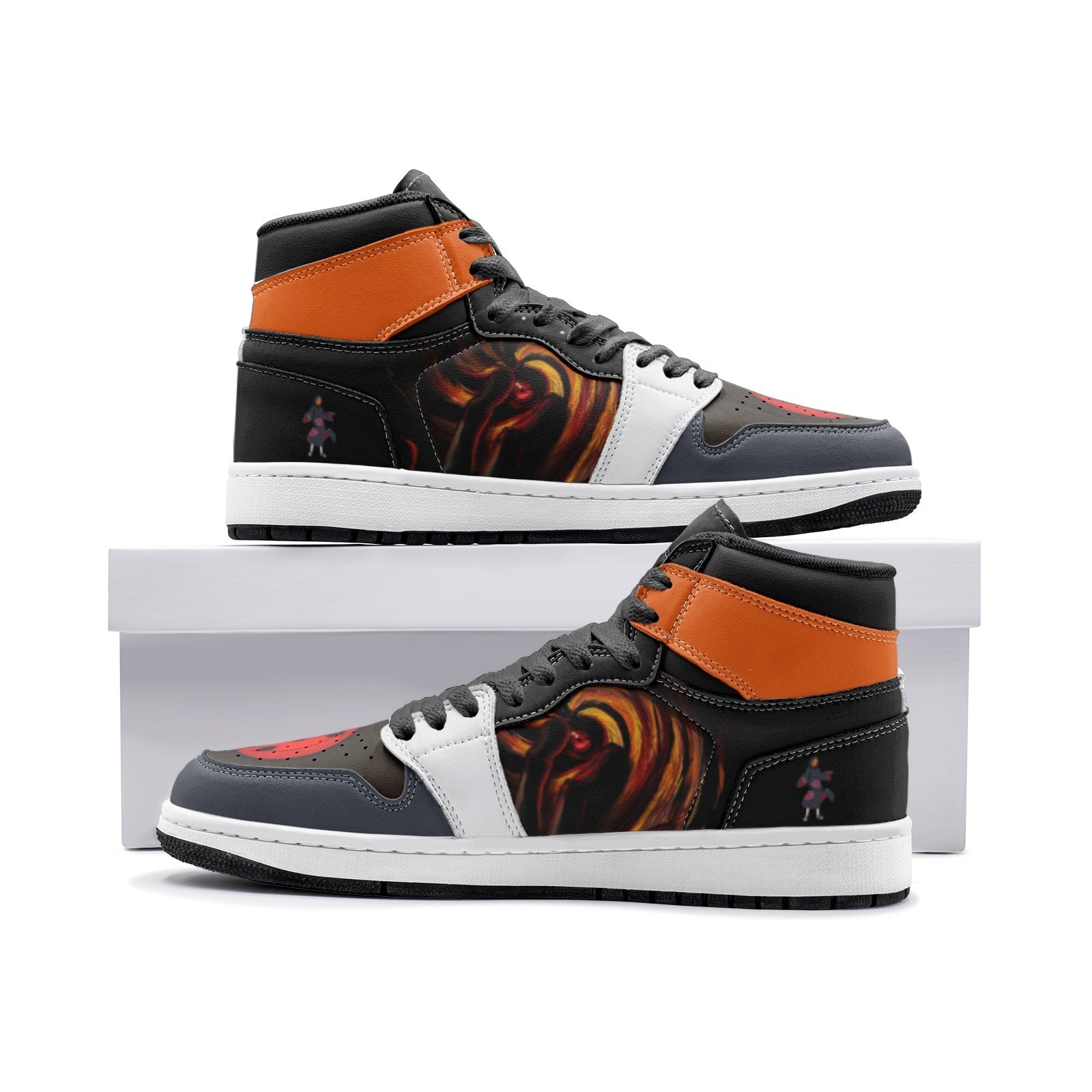 Obito Uchicha Naruto Custom Sneaker Mid 1 Basketball Shoes - Otaku Hall