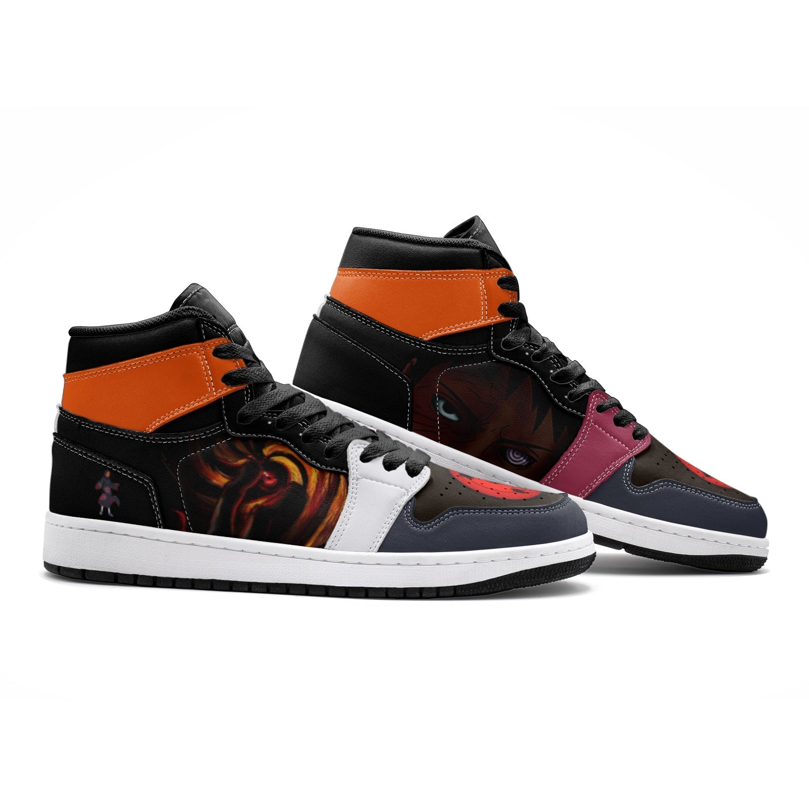 Obito Uchicha Ninja Custom Sneaker Mid 1 Basketball Shoes - Otaku Hall