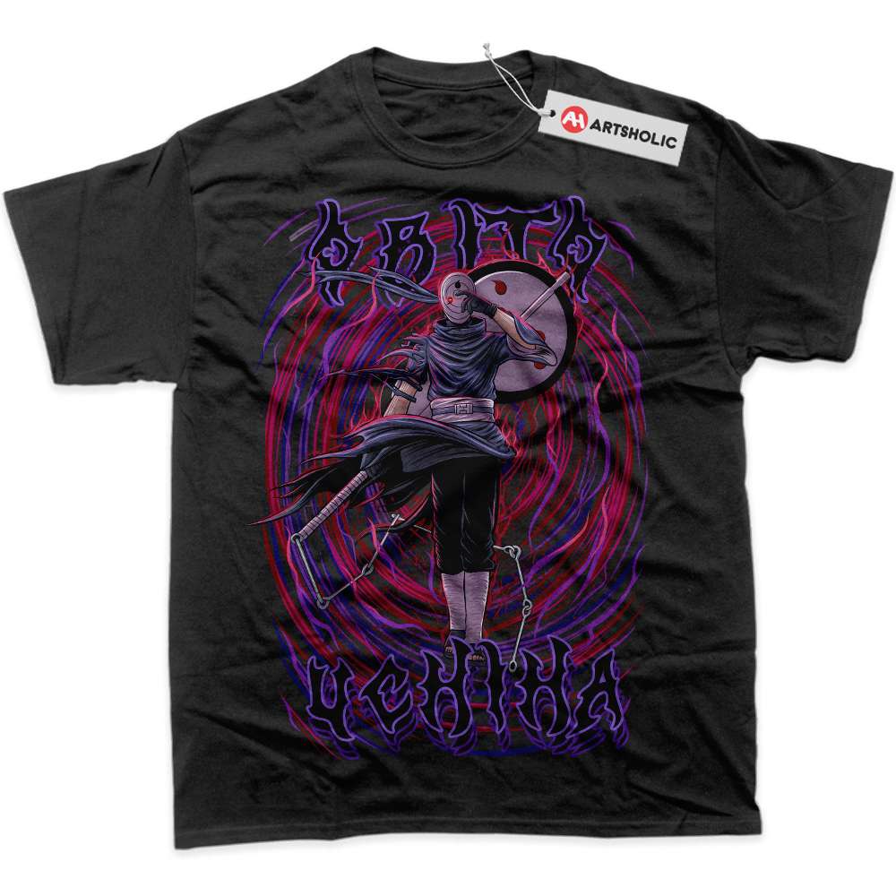 Alternative view of Obito Uchiha Shirt, Naruto Shirt, Anime Shirt, Graphic T-Shirt