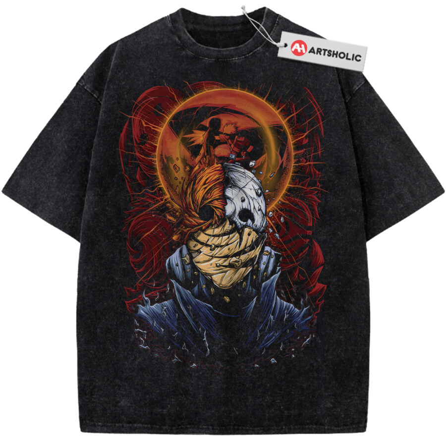 Alternative view of Obito Uchiha Shirt, Naruto Shirt, Anime Shirt, Vintage T-Shirt