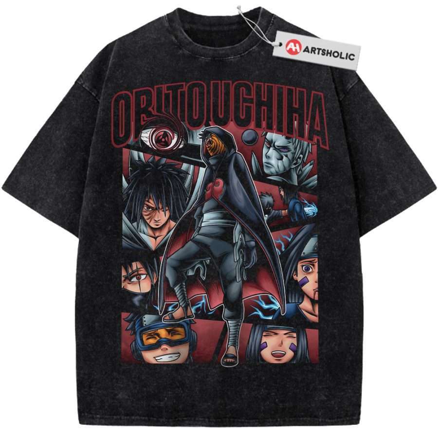 Alternative view of Obito Uchiha Shirt, Naruto Shirt, Anime Shirt, Vintage T-Shirt