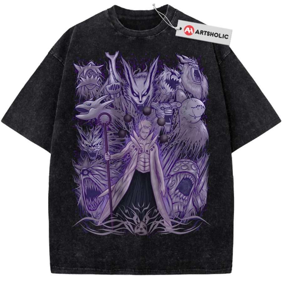 Alternative view of Obito Uchiha Shirt, Naruto Shirt, Anime Shirt, Vintage T-Shirt
