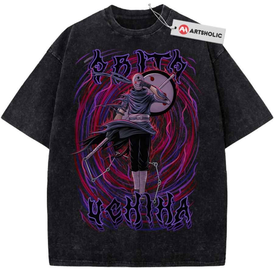 Alternative view of Obito Uchiha Shirt, Naruto Shirt, Anime Shirt, Vintage T-Shirt