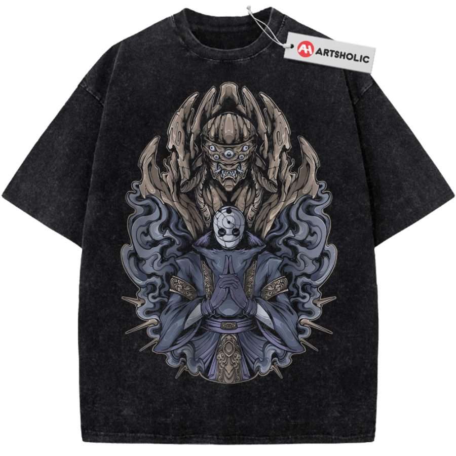 Alternative view of Obito Uchiha Shirt, Naruto Shirt, Anime Shirt, Vintage T-Shirt