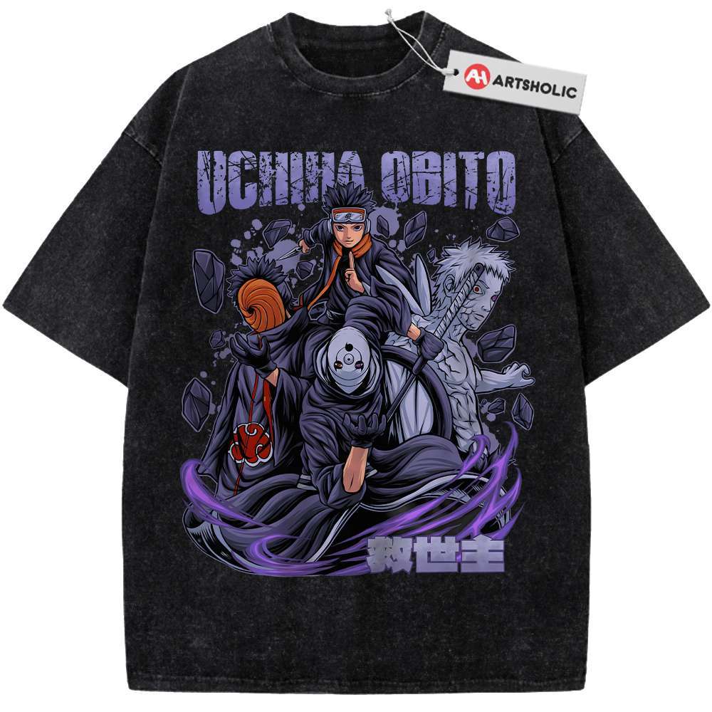 Alternative view of Obito Uchiha Shirt, Naruto Shirt, Anime Shirt, Vintage Tee