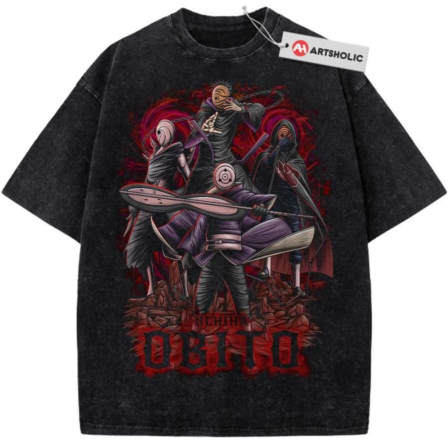 Alternative view of Obito Uchiha Shirt, Naruto Shirt, Anime Shirt, Vintage Tee