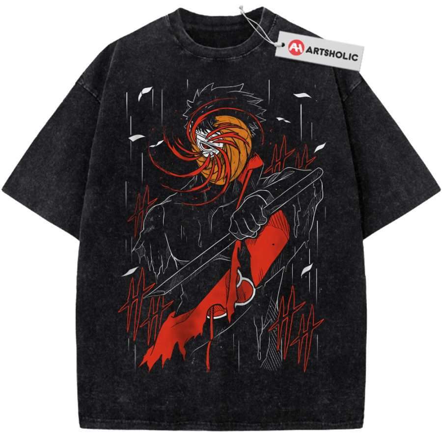 Alternative view of Obito Uchiha Shirt, Naruto Shirt, Anime Shirt, Vintage Tee