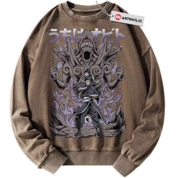 Alternative view of Obito Uchiha Sweatshirt, Naruto Sweatshirt, Anime Sweatshirt, Vintage Sweater