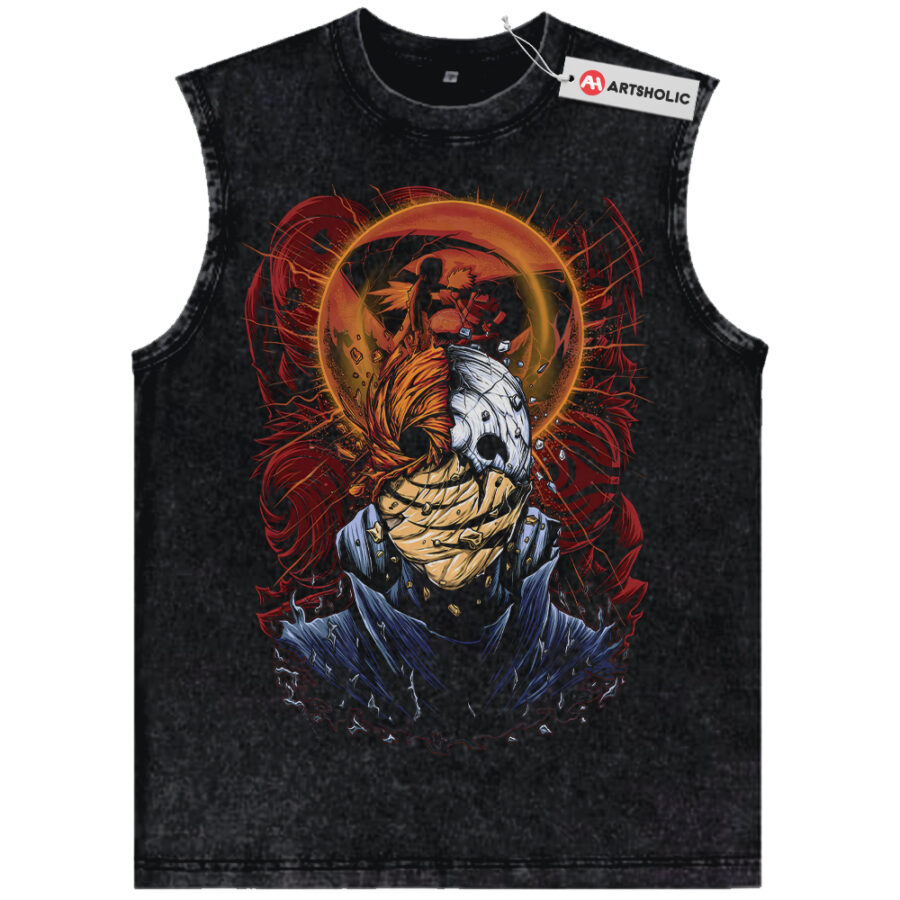 Alternative view of Obito Uchiha Tank Top, Naruto Tank Top, Anime Tank Top, Vintage Tank Top