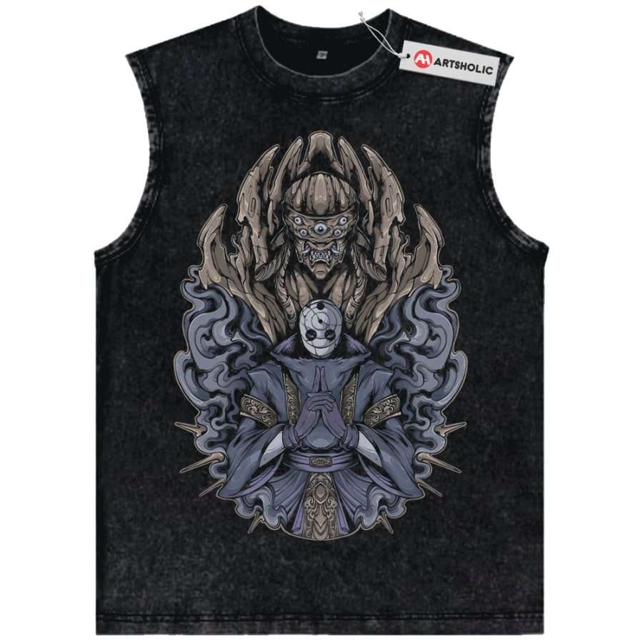 Alternative view of Obito Uchiha Tank Top, Naruto Tank Top, Anime Tank Top, Vintage Tank Top