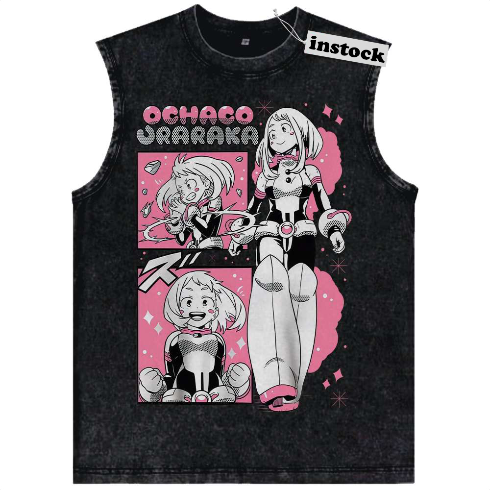 Ochaco Uraraka Tank Top, Uravity Tank Top, MHA Tank Top, Anime Tank Top, Vintage Tank Top