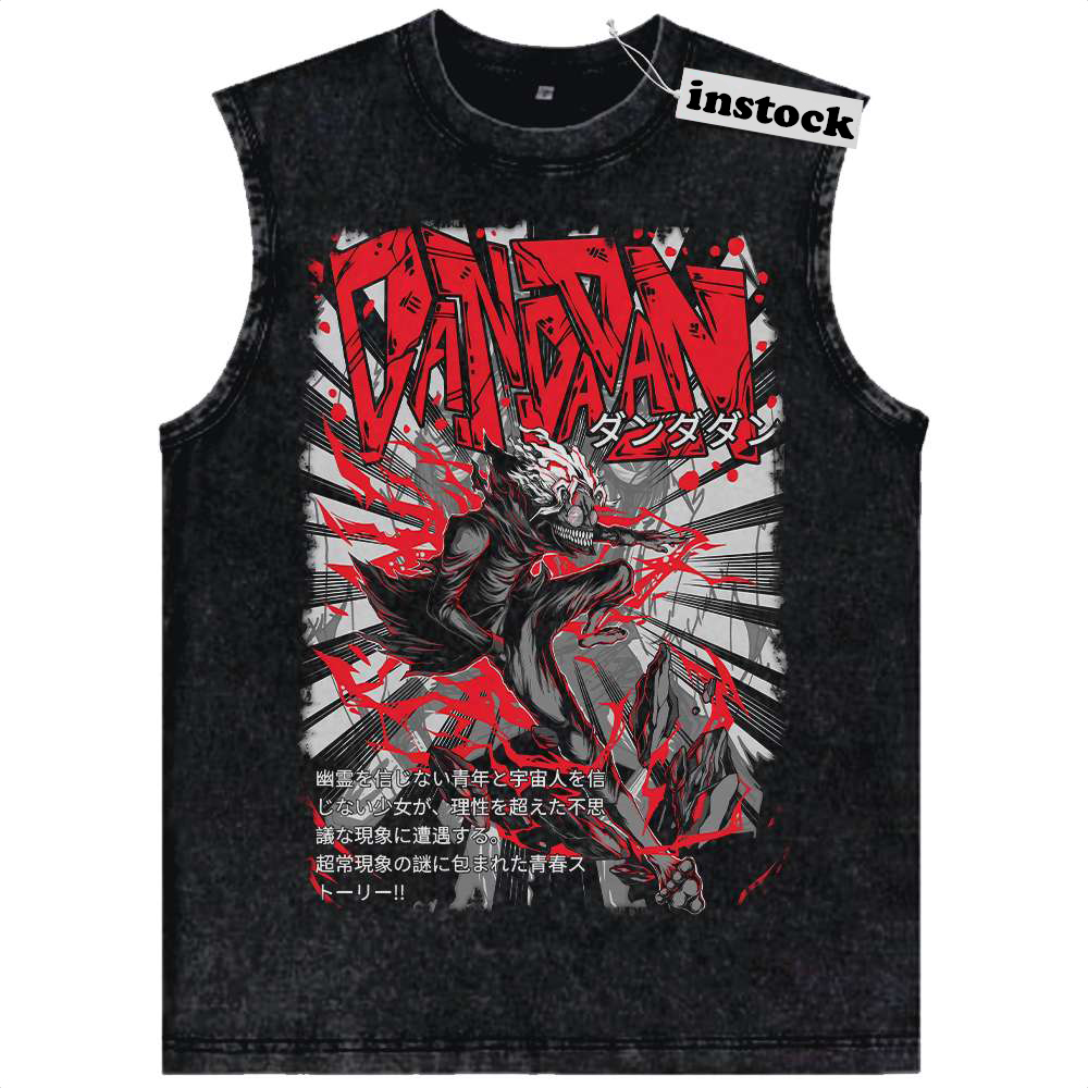 Okarun Tank Top, Dandadan Tank Top, Anime Tank Top, Vintage Tank Top