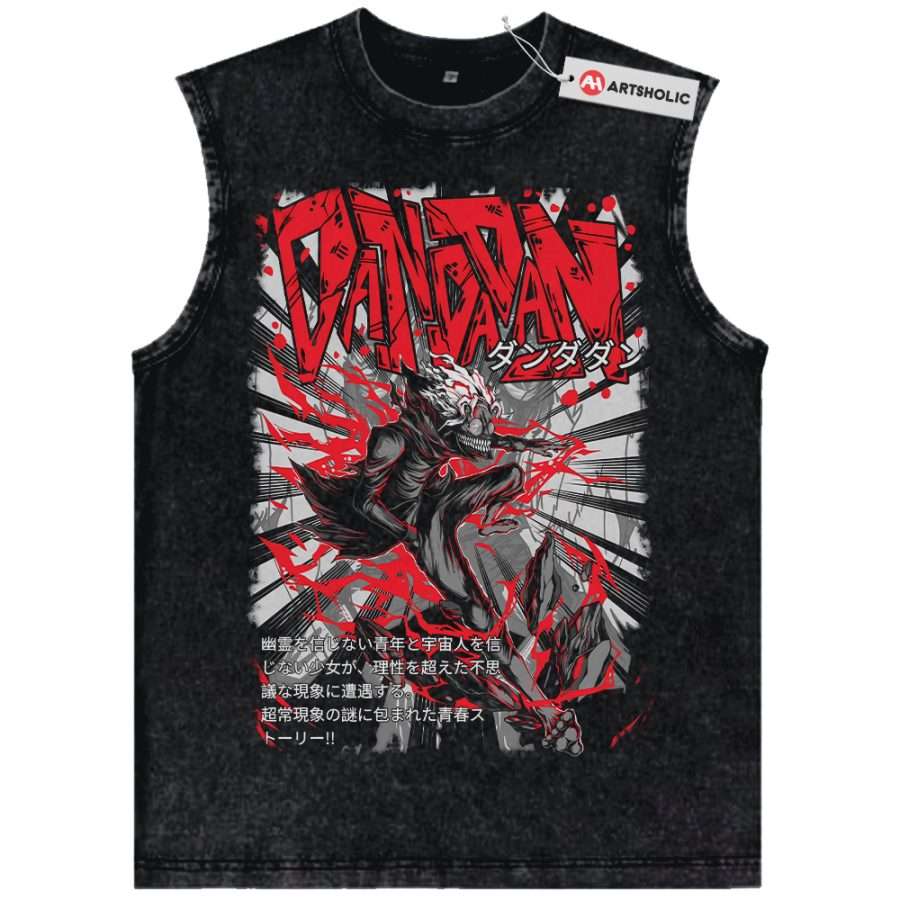 Alternative view of Okarun Tank Top, Dandadan Tank Top, Anime Tank Top, Vintage Tank Top