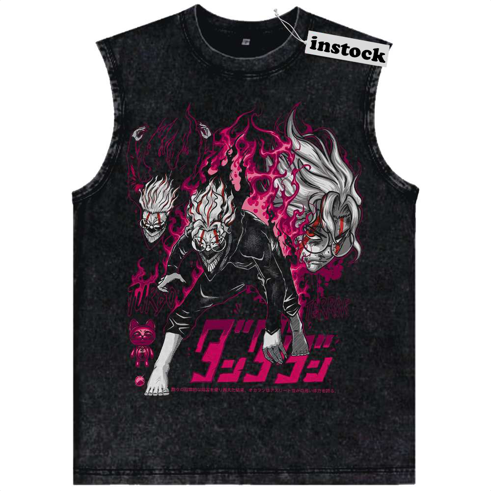 Okarun Tank Top, Dandadan Tank Top, Anime Tank Top, Vintage Tank Top