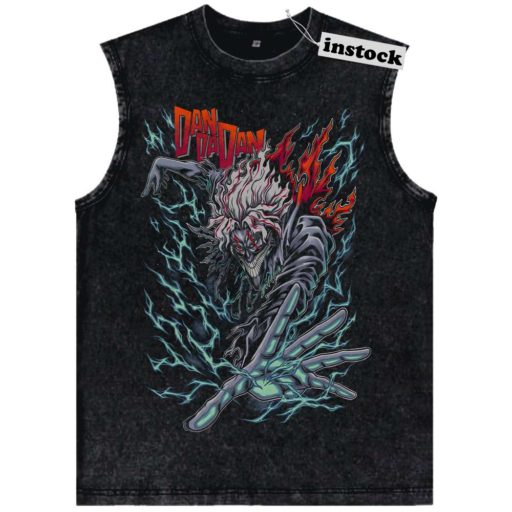 Okarun Tank Top, Dandadan Tank Top, Anime Tank Top, Vintage Tank Top