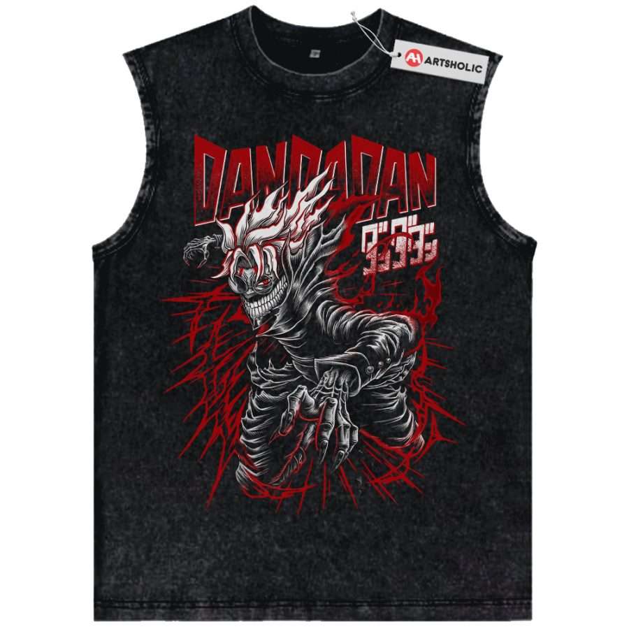 Alternative view of Okarun Tank Top, Dandadan Tank Top, Anime Tank Top, Vintage Tank Top