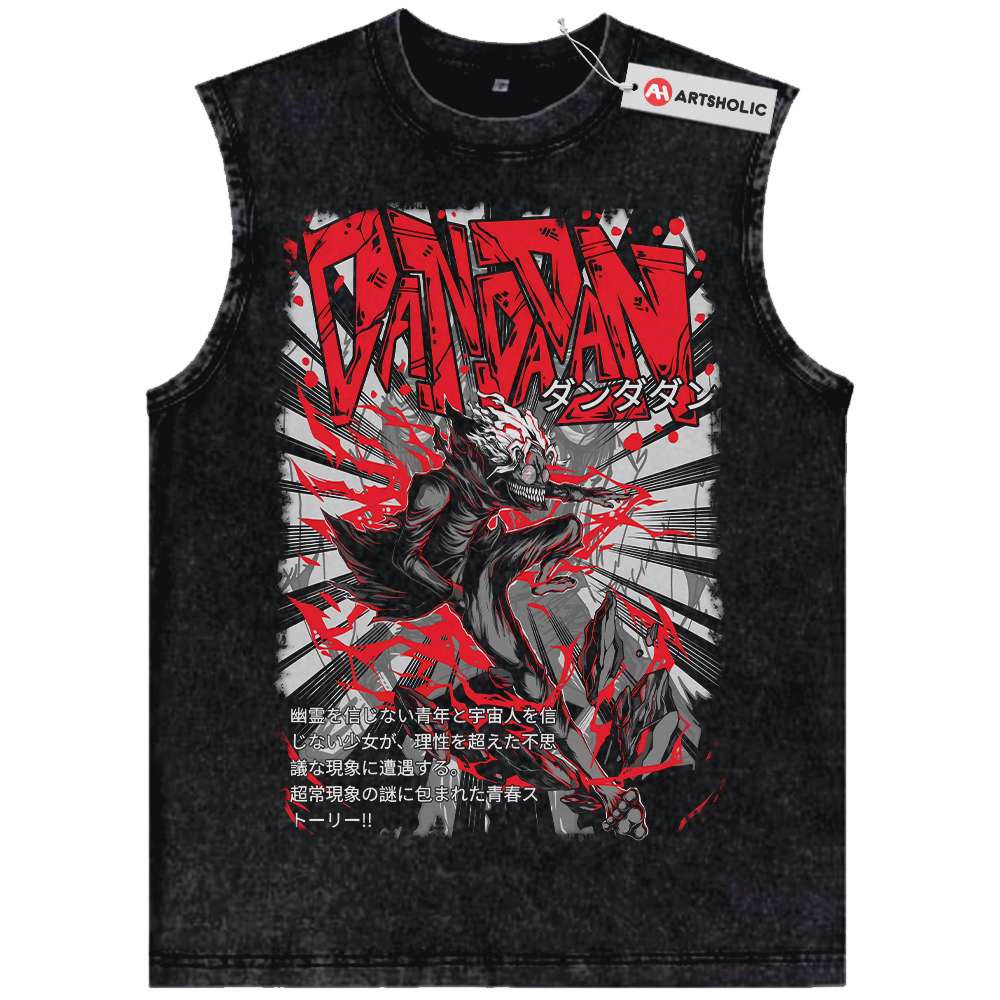 Okarun Tank Top, Dandadan Tank Top, Anime Tank Top, Vintage Tank Top
