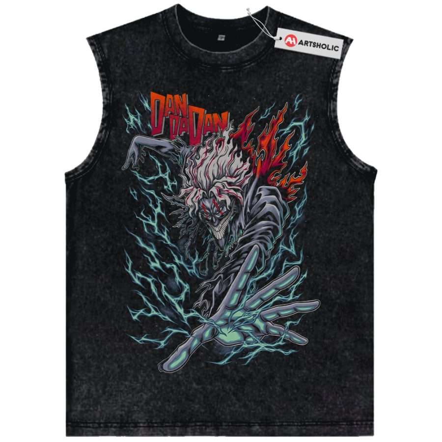 Alternative view of Okarun Tank Top, Dandadan Tank Top, Anime Tank Top, Vintage Tank Top